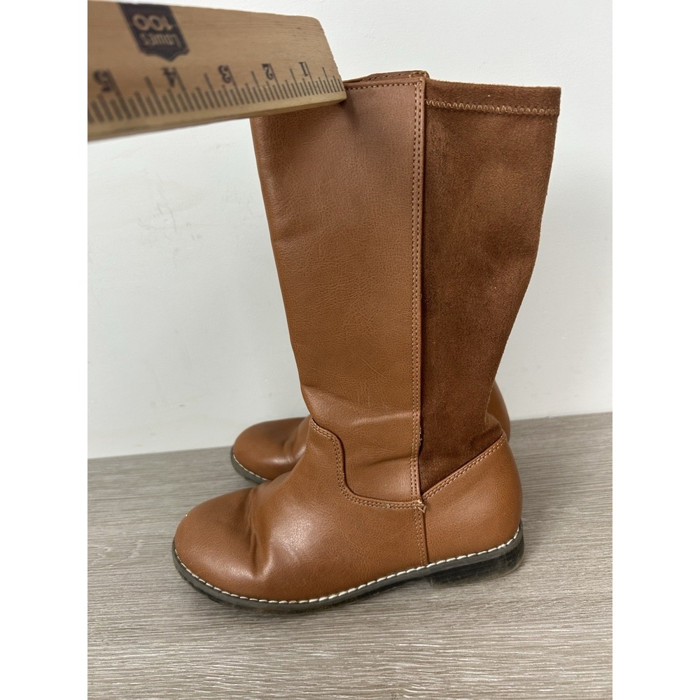 Old Navy Brown Boots Stretch Faux Suede Youth Size 2  Girls